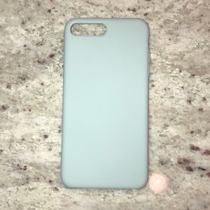 Light blue silicone matte iPhone 7+ or 8+ case
